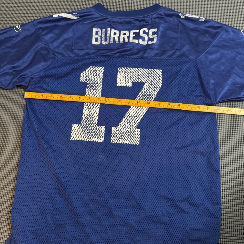 Reebok NFL New York Giants Plaxico Burress 17 Jersey Youth XL Blue Football - Picture 6 of 6